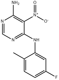 N4-(5-fluoro-2-methylphenyl)-5-nitropyrimidine-4,6-diamine Structure