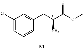 L-3-氯苯丙氨酸甲酯盐酸盐 结构式