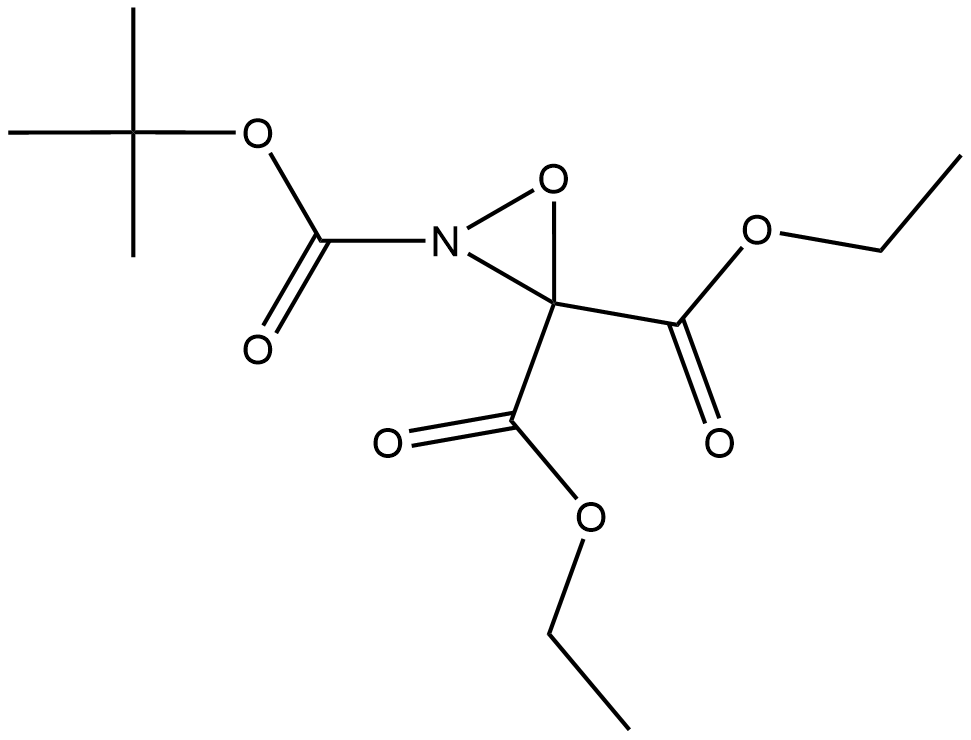 2,3,3-Oxaziridinetricarboxylic acid, 2-(1,1-dimethylethyl) 3,3-diethyl ester Structure