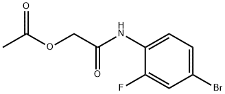 (4-bromo-2-fluorophenylcarbamoyl)methyl acetate Struktur