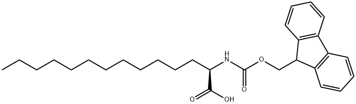 (R)-2-(((((9H-芴-9-基)甲氧基)羰基)氨基)十四烷酸, 478706-39-7, 结构式