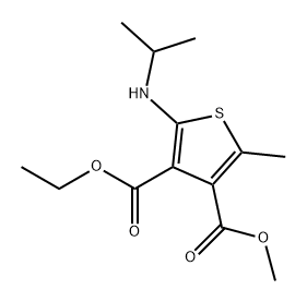 3-ethyl 4-methyl 2-(isopropylamino)-5-methylthiophene-3,4-dicarboxylate, 491614-24-5, 结构式