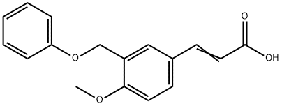 (2E)-3-[4-Methoxy-3-(phenoxymethyl)phenyl]acrylic acid Struktur