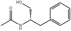 (S)-N-(1-ヒドロキシ-3-フェニルプロパン-2-イル)アセトアミド 化学構造式