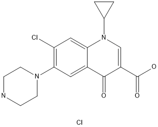 Ciprofloxacin Impurity D HCl Struktur
