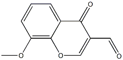 4H-1-Benzopyran-3-carboxaldehyde, 8-methoxy-4-oxo- Struktur