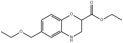 ethyl 6-(ethoxymethyl)3,4-dihydro-2H-1,4-benzoxazine-2-carboxylate Structure