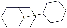 9-Borabicyclo[3.3.1]nonane, 9-cyclohexyl- Structure