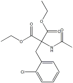 diethyl 2-acetamido-2-[(2-chlorophenyl)methyl]propanedioate Structure