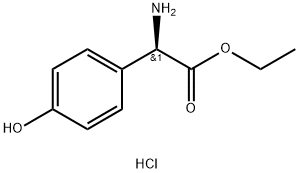 R-4-Hydroxyphenylglycine ethyl ester hydrochloride 化学構造式