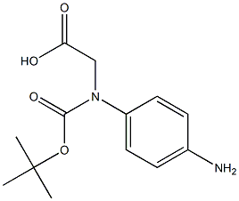 N-BOC-DL-4-氨基苯甘氨酸, 54895-25-9, 结构式