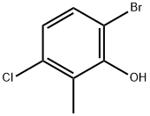 6-溴-3-氯-2-甲基苯酚, 55289-29-7, 结构式