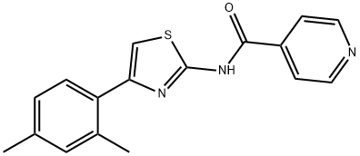 4-Pyridinecarboxamide, N-[4-(2,4-dimethylphenyl)-2-thiazolyl]- Structure