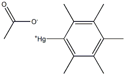 acetic acid: (2,3,4,5,6-pentamethylphenyl)mercury Struktur