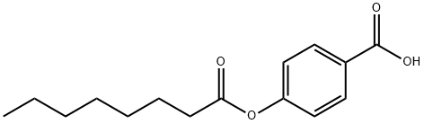 4-(オクタノイルオキシ)安息香酸 化学構造式