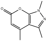 1,3,4-TRIMETHYLPYRANO[2,3-C]PYRAZOL-6-ONE, 5775-94-0, 结构式