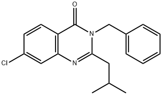 3-苄基-7-氯-2-异丁基喹唑啉-4(3H)-酮, 587881-23-0, 结构式