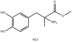 DL-3-hydroxy-a-methyl- Tyrosine methyl ester, hydrochloride Structure