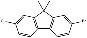 2-溴-7-氯-9,9'-二甲基芴,605630-37-3,结构式