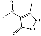 5-甲基-4-硝基-2,3-二氢-1H-吡唑-3-酮 结构式