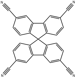 9,9'-spirobi[fluorene]-3,3',6,6'-tetracarbonitrile Struktur