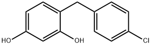4-[(4-chlorophenyl)methyl]benzene-1,3-diol, 6280-43-9, 结构式