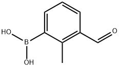 (3-甲酰基-2-甲基苯基)硼酸, 631909-10-9, 结构式