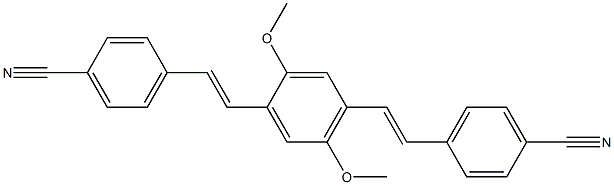 4,4'-((1E,1'E)-(2,5-dimethoxy-1,4-phenylene)bis(ethene-2,1-diyl))dibenzonitrile,637037-82-2,结构式