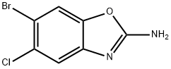 6-ブロモ-5-クロロ-2-ベンゾオキサゾールアミン 化学構造式