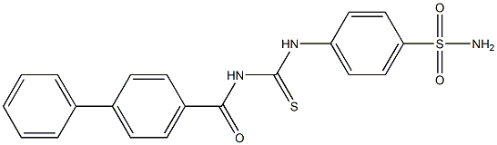 N-({[4-(aminosulfonyl)phenyl]amino}carbonothioyl)-4-biphenylcarboxamide Struktur