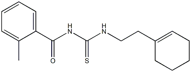 N-({[2-(1-cyclohexen-1-yl)ethyl]amino}carbonothioyl)-2-methylbenzamide Struktur