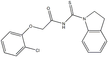 2-(2-chlorophenoxy)-N-(2,3-dihydro-1H-indol-1-ylcarbonothioyl)acetamide Structure