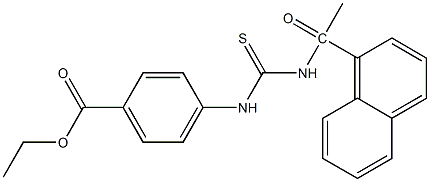 ethyl 4-({[(1-naphthylacetyl)amino]carbonothioyl}amino)benzoate Struktur