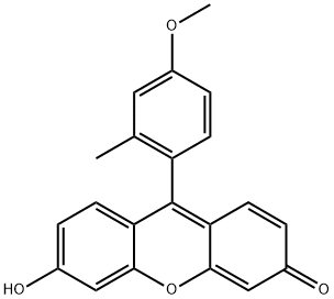 6-HYDROXY-9-(4-METHOXY-2-METHYLPHENYL)-3H-XANTHEN-3-ONE Struktur