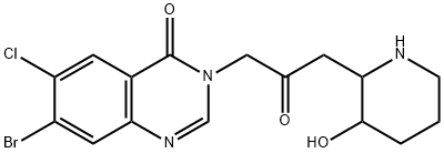 7-bromo-6-chloro-3-(3-(3-hydroxypiperidin-2-yl)-2-oxopropyl)quinazolin-4(3H)-one 结构式