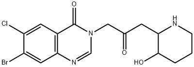 7-bromo-6-chloro-3-(3-(3-hydroxypiperidin-2-yl)-2-oxopropyl)quinazolin-4(3H)-one Structure