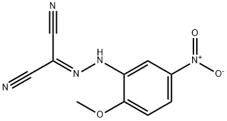 [(2-methoxy-5-nitrophenyl)hydrazono]malononitrile Structure