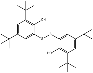 2,4-ditert-butyl-6-[(3,5-ditert-butyl-2-hydroxyphenyl)disulfanyl]phenol Struktur