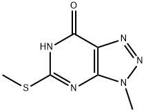 3,6-Dihydro-3-methyl-5-(methylthio)-7H-1,2,3-triazolo[4,5-d]pyrimidin-7-one Structure