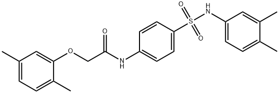 2-(2,5-dimethylphenoxy)-N-(4-{[(3,4-dimethylphenyl)amino]sulfonyl}phenyl)acetamide Structure