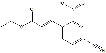 (E)-乙基 3-(4-氰基-2-硝基苯基)丙烯酰基酯, 652997-67-6, 结构式