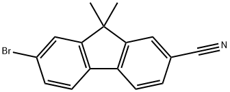 7-Bromo-9,9-dimethyl-9H-fluorene-2-carbonitrile Structure