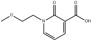 1-(2-メトキシエチル)-2-オキソ-1,2-ジヒドロピリジン-3-カルボン酸 化学構造式