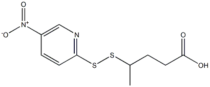 Pentanoic acid, 4-[(5-nitro-2-pyridinyl)dithio]- Structure