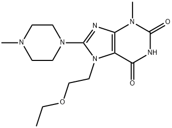 7-(2-ethoxyethyl)-3-methyl-8-(4-methylpiperazin-1-yl)-3,7-dihydro-1H-purine-2,6-dione Structure