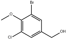 (3-溴-5-氯-4-甲氧基苯基)甲醇,676247-06-6,结构式