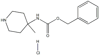 (4-甲基哌啶-4-基)氨基甲酸苄酯盐酸盐 结构式