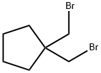 1,1-Bis(bromomethyl)cyclopentane 化学構造式