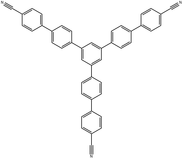 [1,1':4',1'':3'',1''':4''',1''''-Quinquephenyl]-4,4''''-dicarbonitrile, 5''-(4'-cyano[1,1'-biphenyl]-4-yl)- (9CI) Struktur