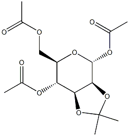 1,4,6-Tri-O-acetyl-2,3-O-isopropylidene-a-D-mannopyranose Structure